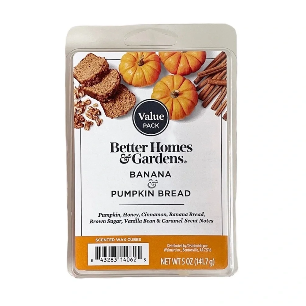 Better Homes & Gardens Banana & Pumpkin Bread Melting Wax Cubes 2-Pack Bundle - Picture 4 of 11